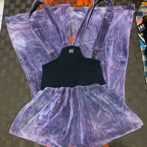 Mengi May velour overalls, size small